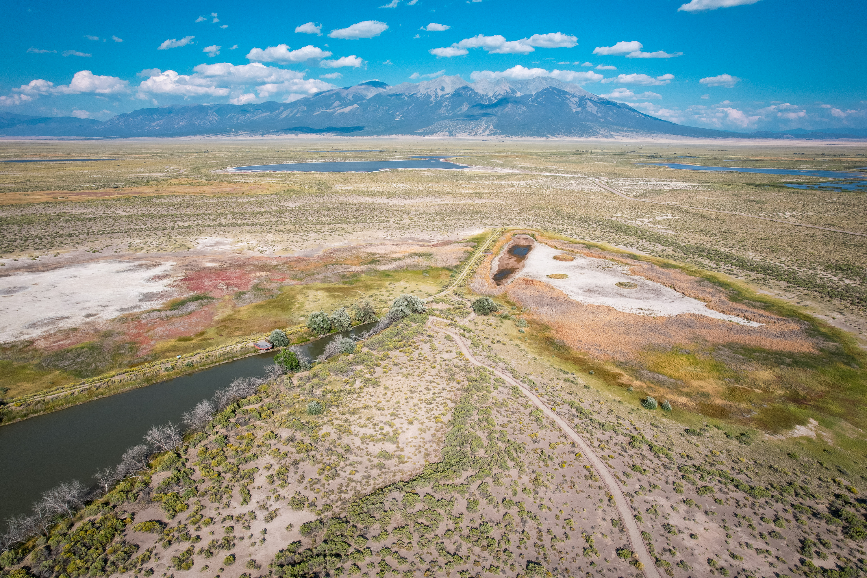Aerial view of Blanca Wetlands