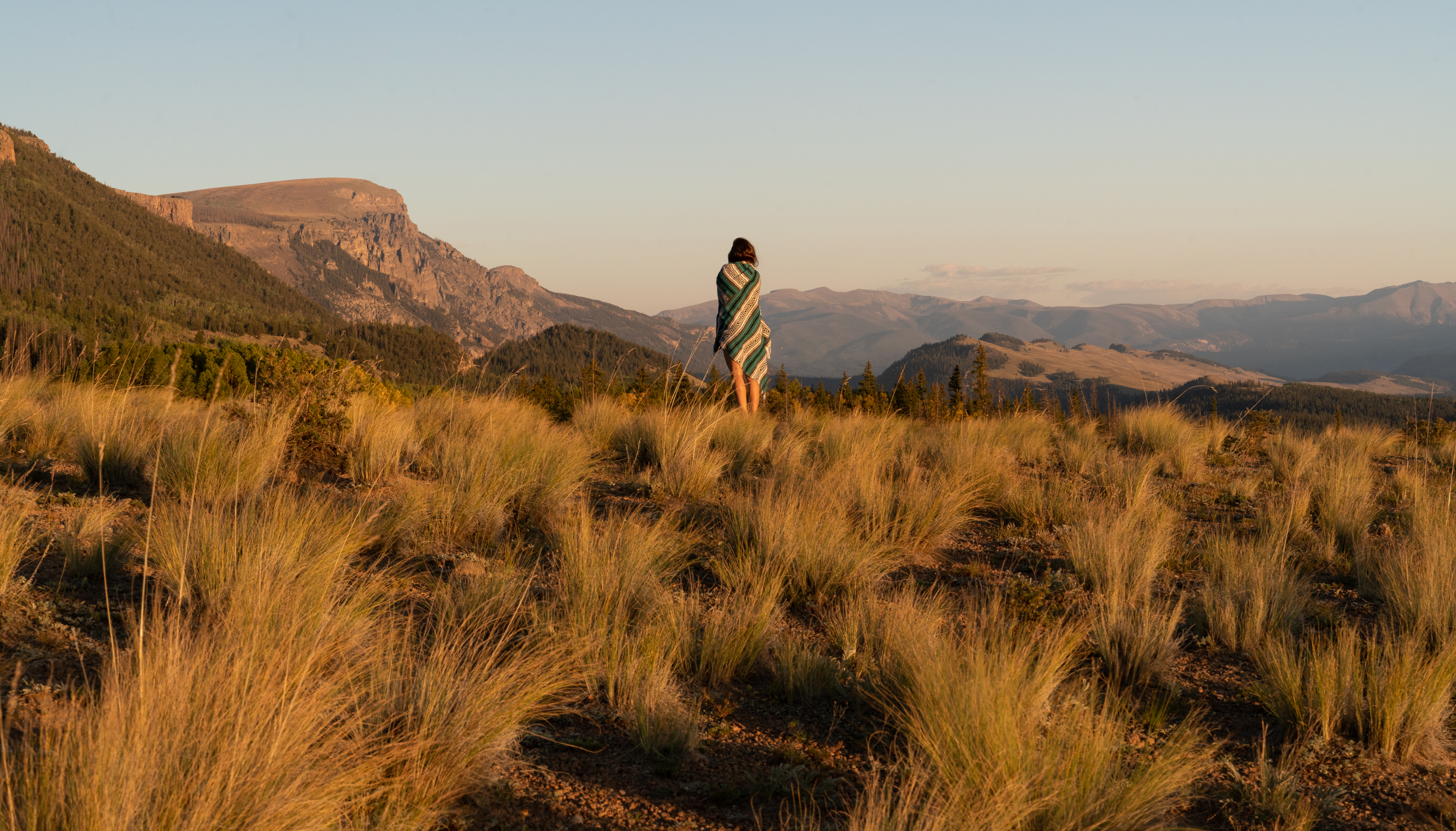 Woman standing near North Creek Clear Falls